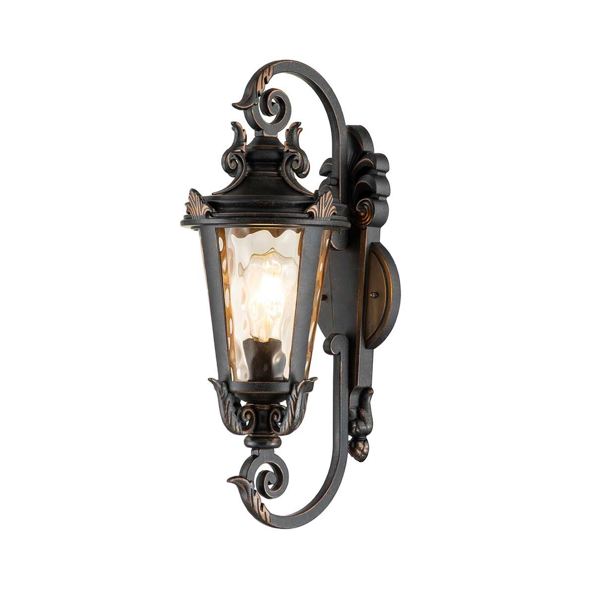 Baltimore Medium Vintage-Style Wall Lantern in Weathered Bronze