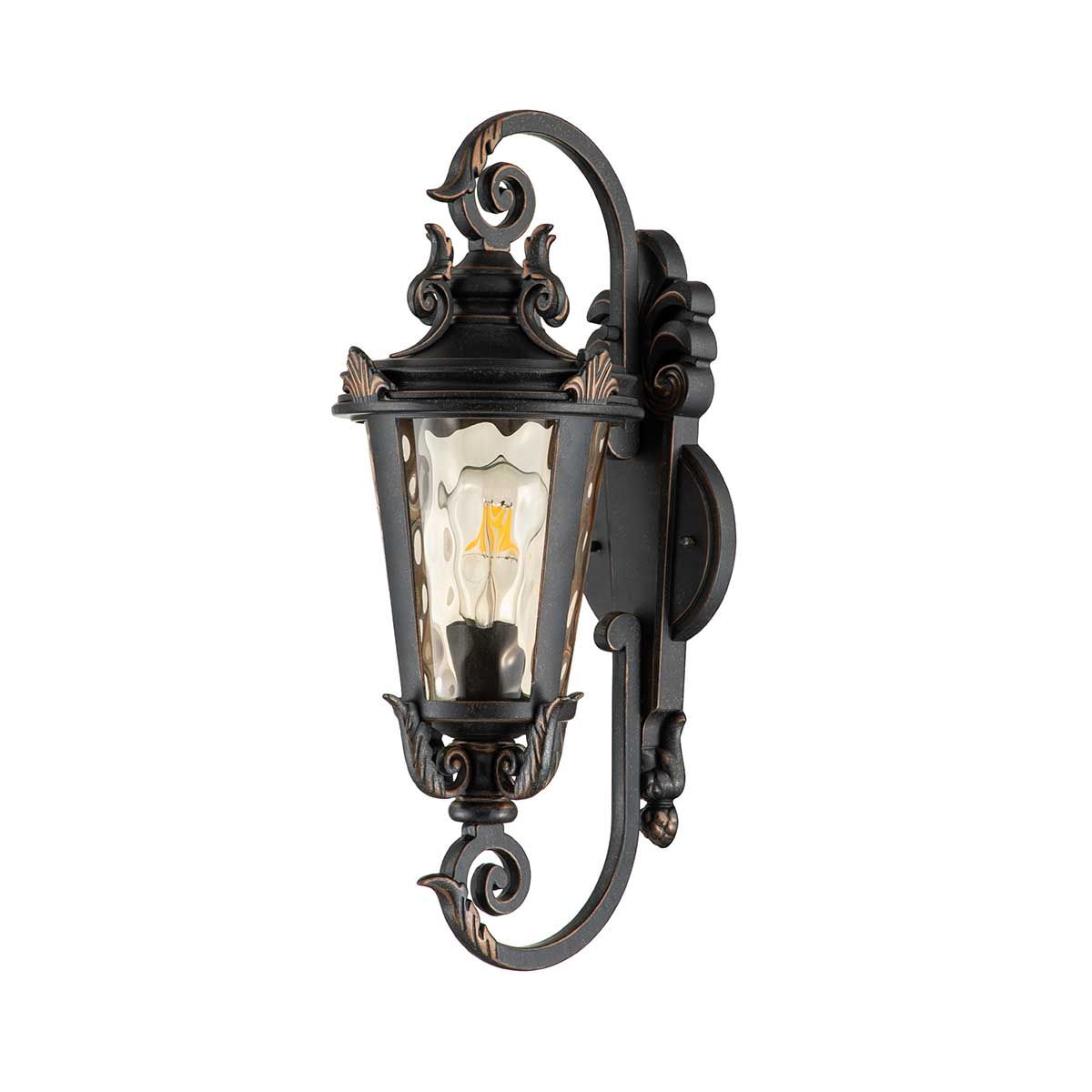 Baltimore Medium Vintage-Style Wall Lantern in Weathered Bronze