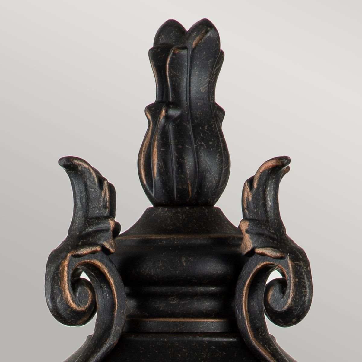Baltimore Medium Pedestal Lantern in Weathered Bronze Finish
