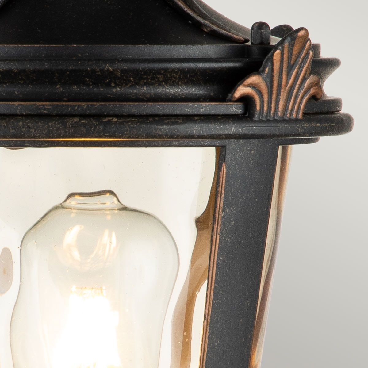 Baltimore Medium Pedestal Lantern in Weathered Bronze Finish