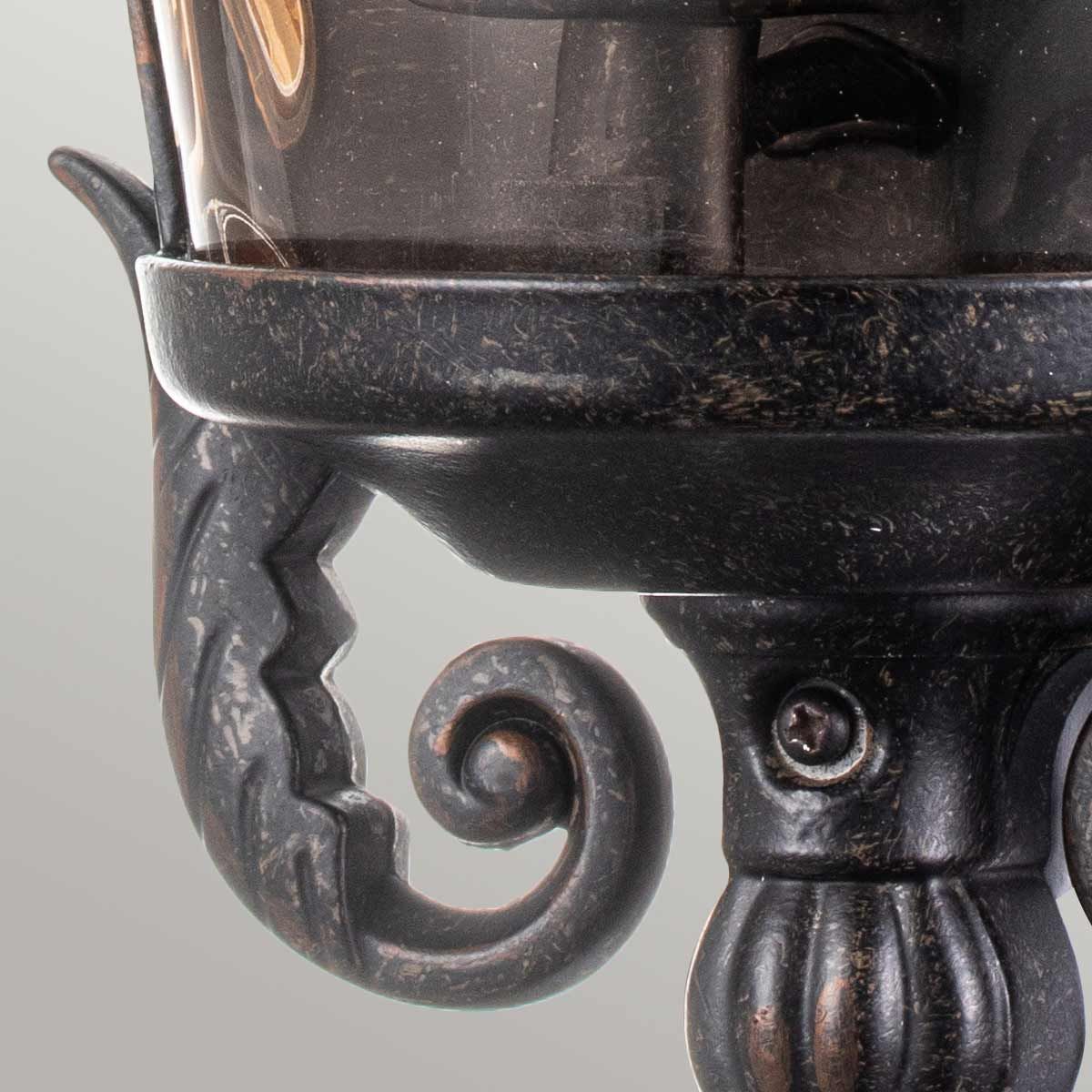 Baltimore 1-Light Medium Outdoor Half Lantern in Weathered Bronze