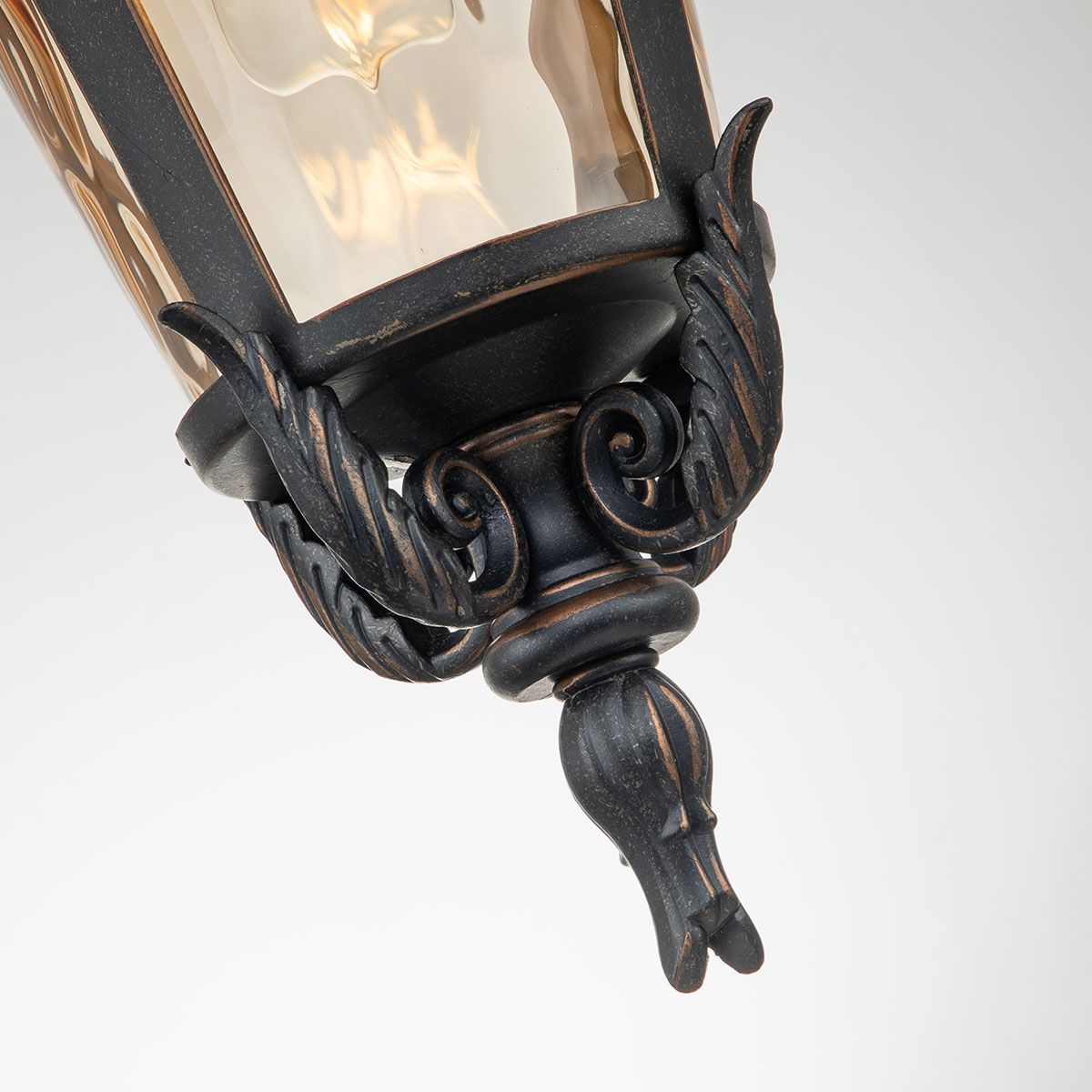 Baltimore Red Bronze Large Traditional Porch Lantern Chain Fixture