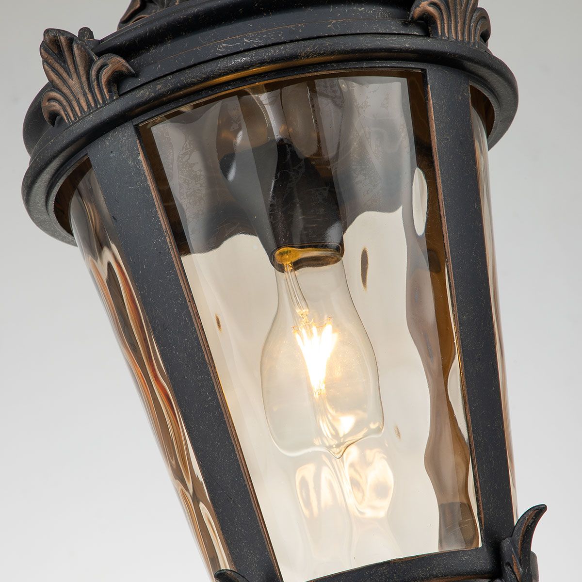 Baltimore Red Bronze Large Traditional Porch Lantern Chain Fixture