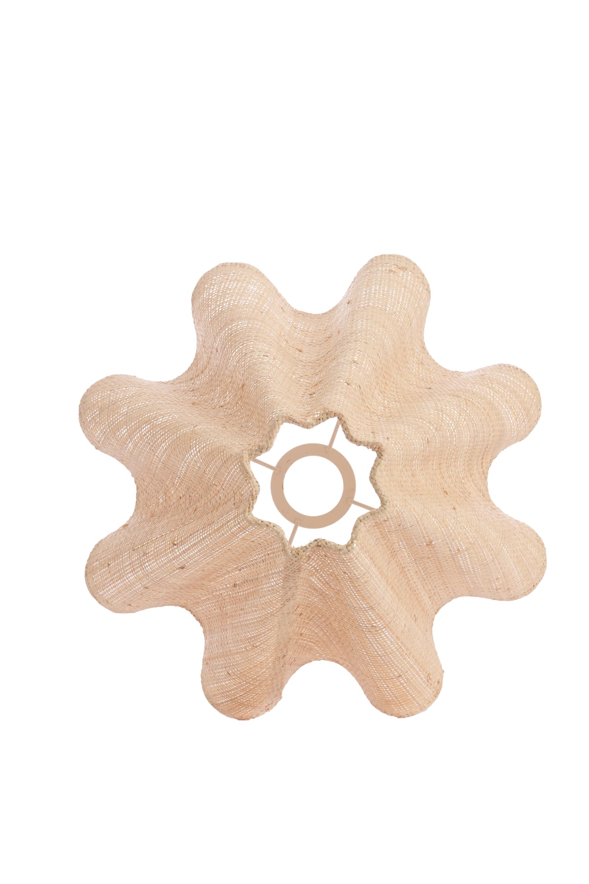 Natural Bezaha Wave Round Shade Ø50x45 cm