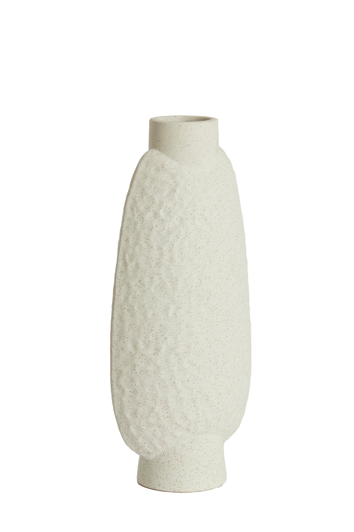 Elegant Namtu Ceramic Vase 18x12x41 cm in Matte Cream Finish