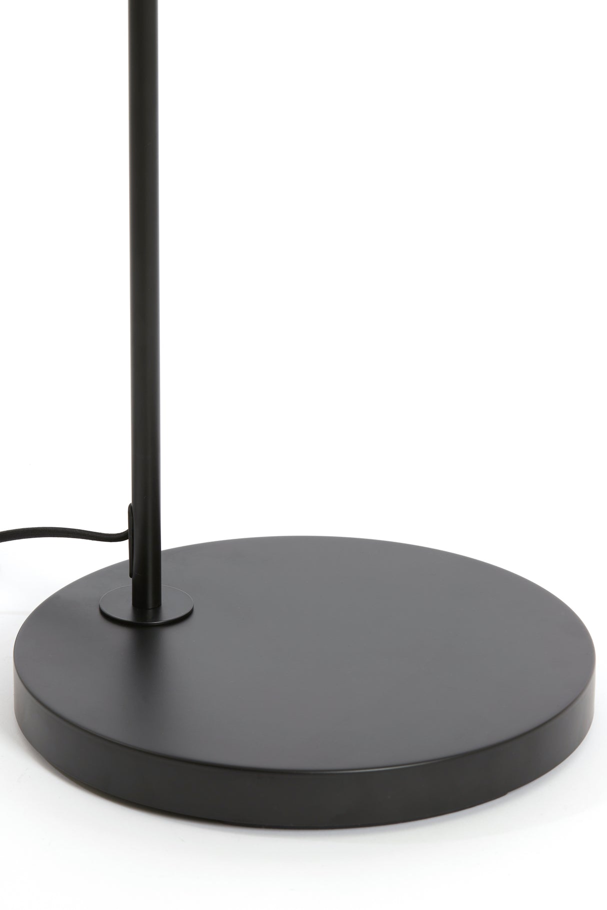 Elegant Smoked Glass and Matte Black Floor Lamp - 67x30.5x160 cm
