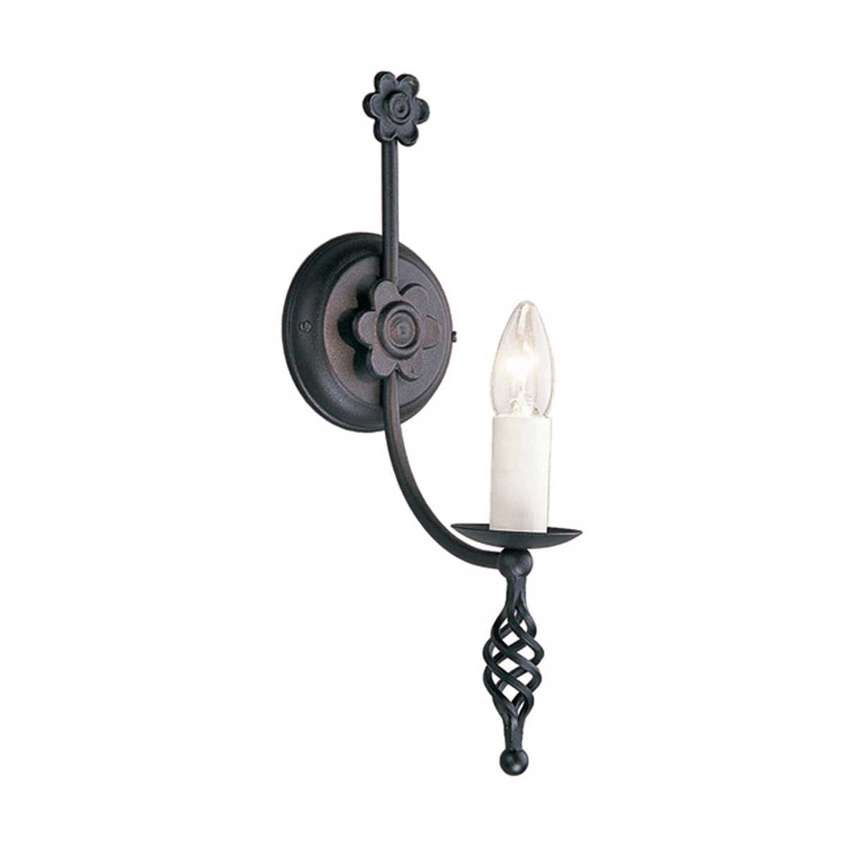 Medieval Black Iron Wall Sconce