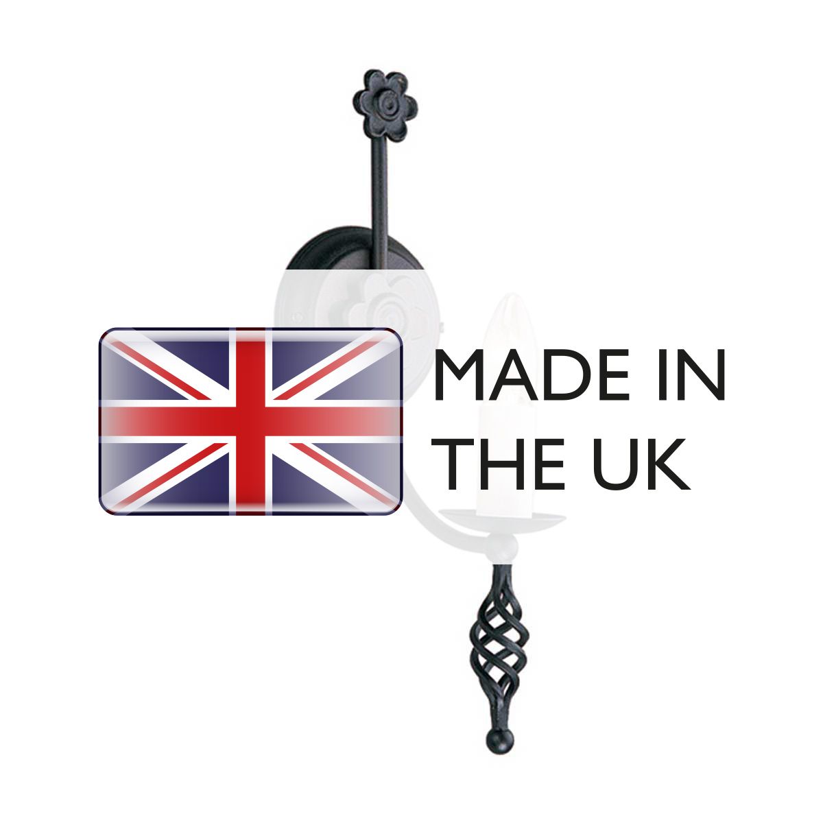 Medieval Black Iron Wall Sconce