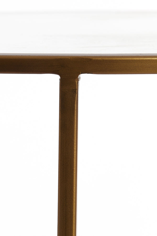 Elegant Nesting Glass and Gold Side Tables Set of 2 - Ø40x45 & Ø50x52 cm