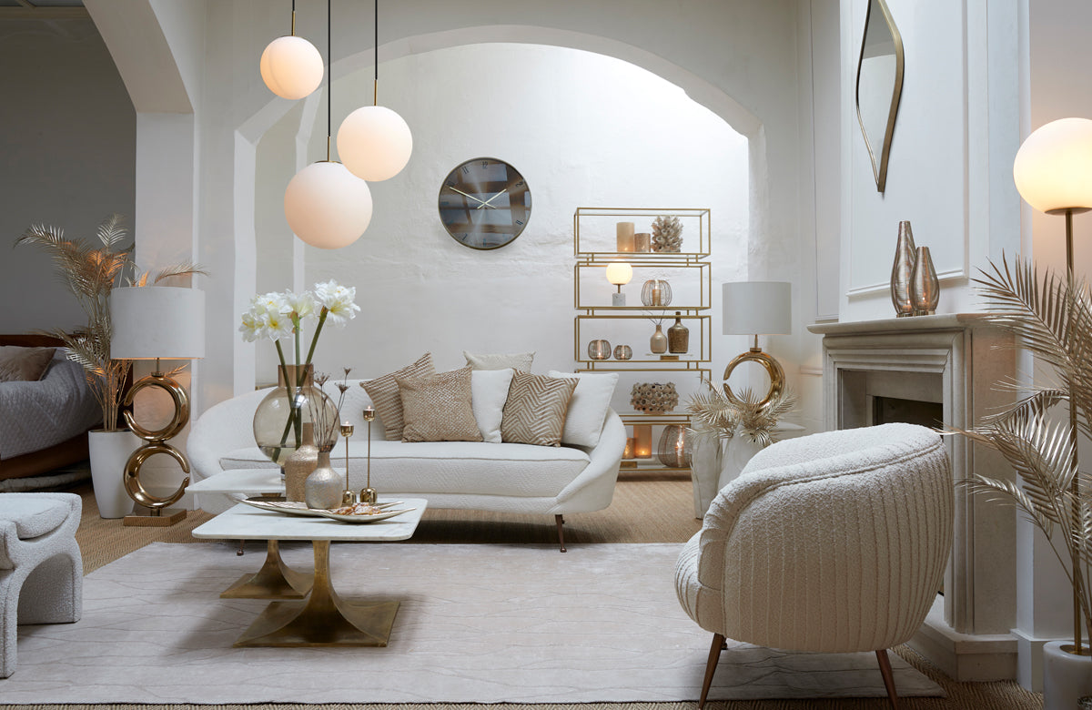 Elegant Gold Maan Lamp Base, 37x26x99 cm