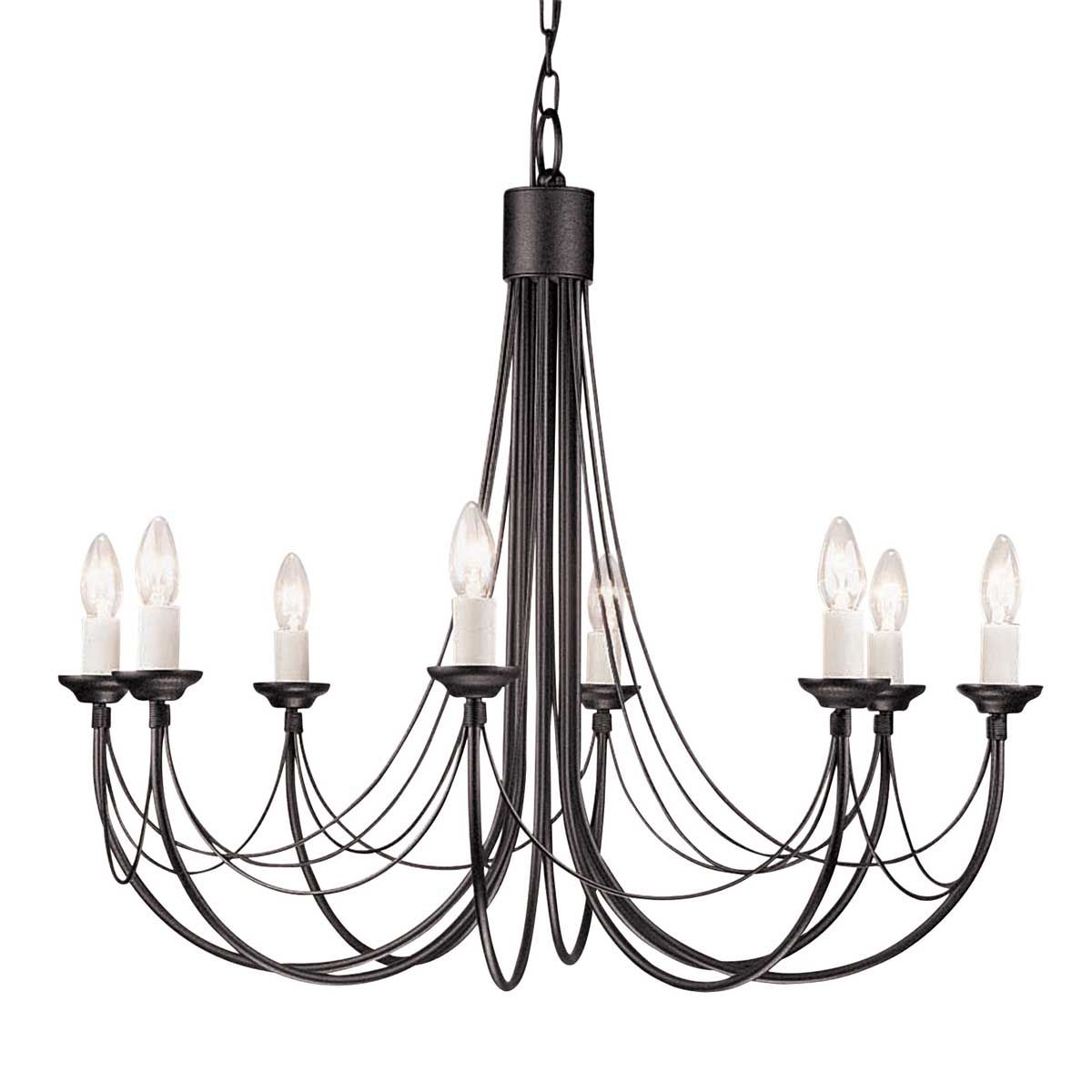 Carisbrooke Elegant Gothic Chandelier with Hand-Bound Wire Drapes