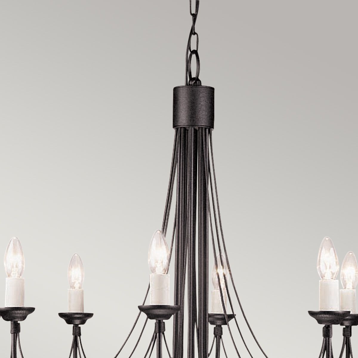 Carisbrooke Elegant Gothic Chandelier with Hand-Bound Wire Drapes