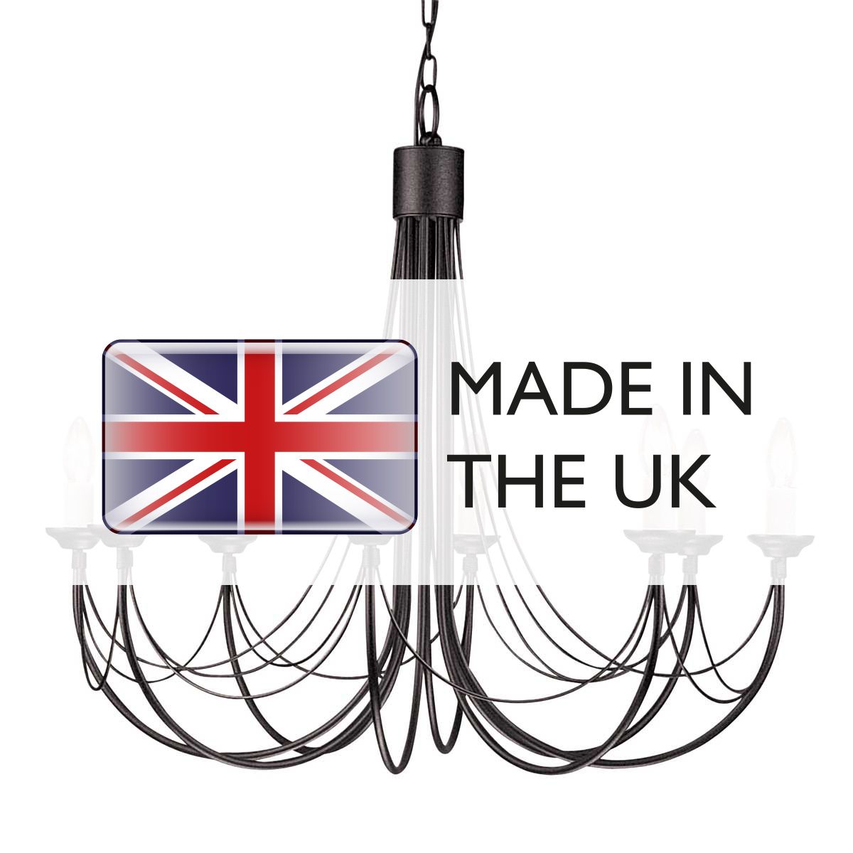Carisbrooke Elegant Gothic Chandelier with Hand-Bound Wire Drapes