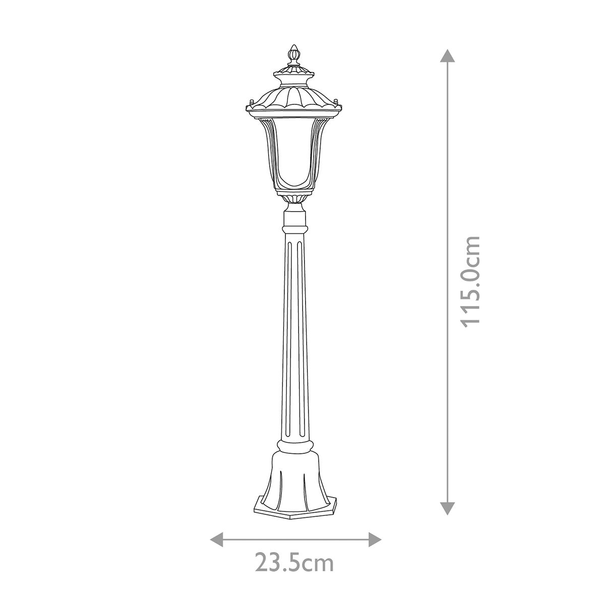 Timeless Elegance: Chicago 1 Light Outdoor Pillar Lantern