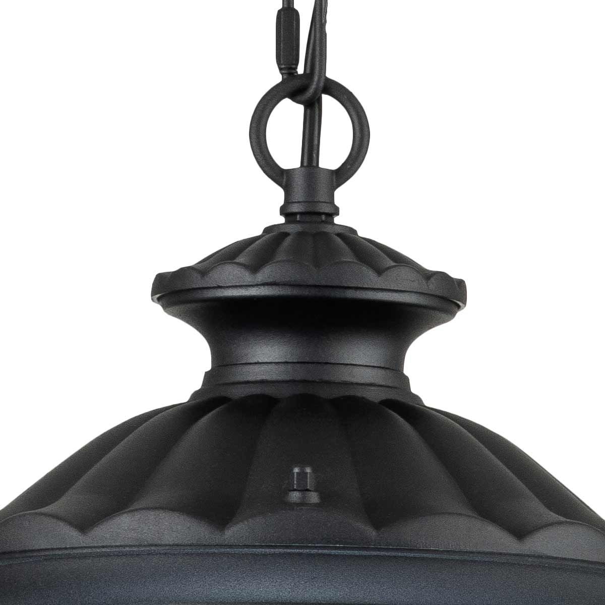 Artisan Outdoor Chain Lantern - Textured Black Finish