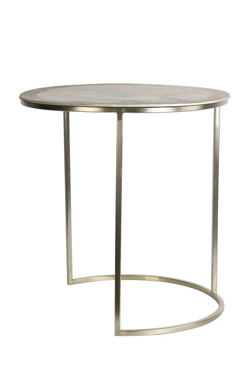 Gold Nested Side Tables Set (2) - 40x45cm & 50x52cm Talca Design