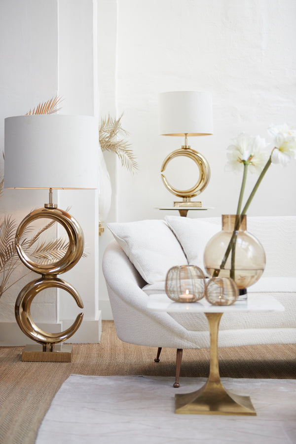 Elegant Gold Maan Lamp Base, 37x26x99 cm