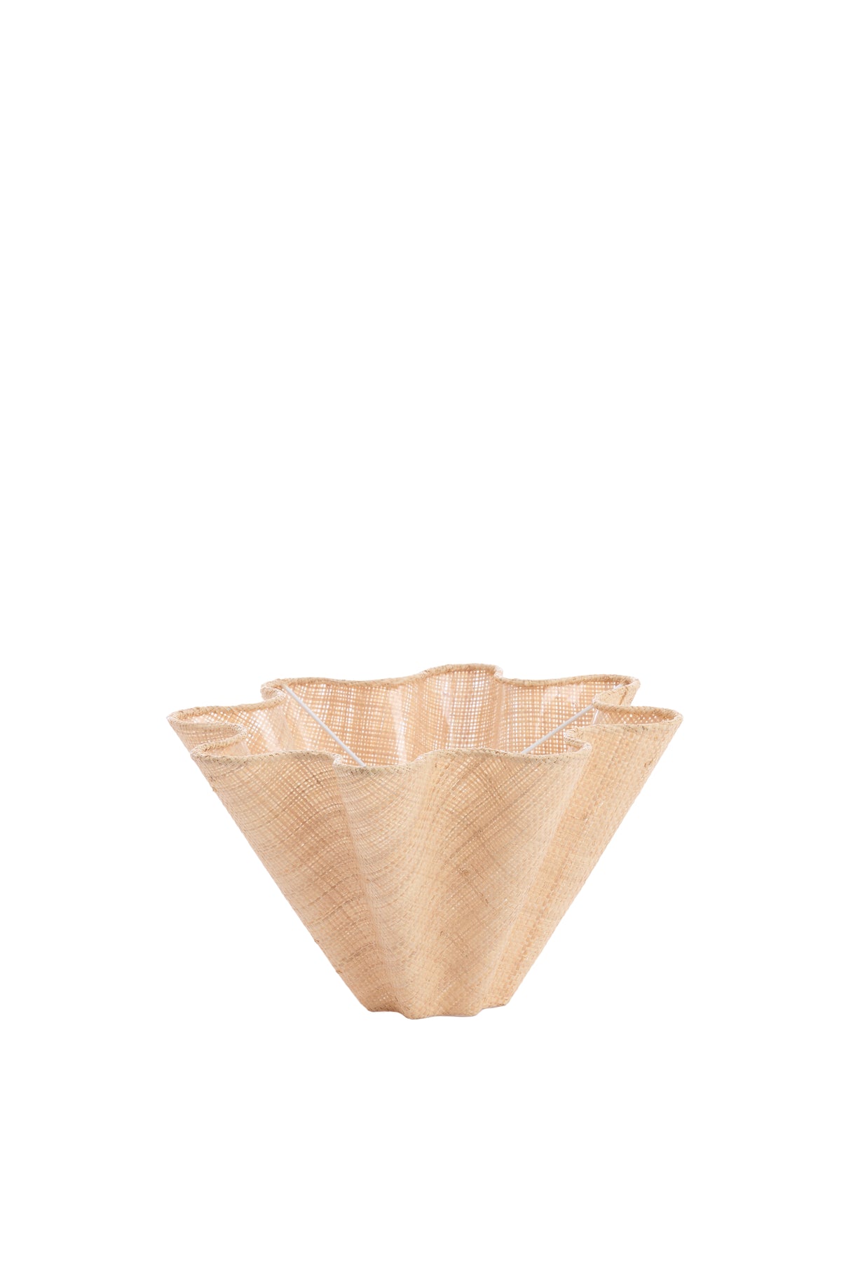 Natural Bezaha Wave Round Shade Ø50x45 cm