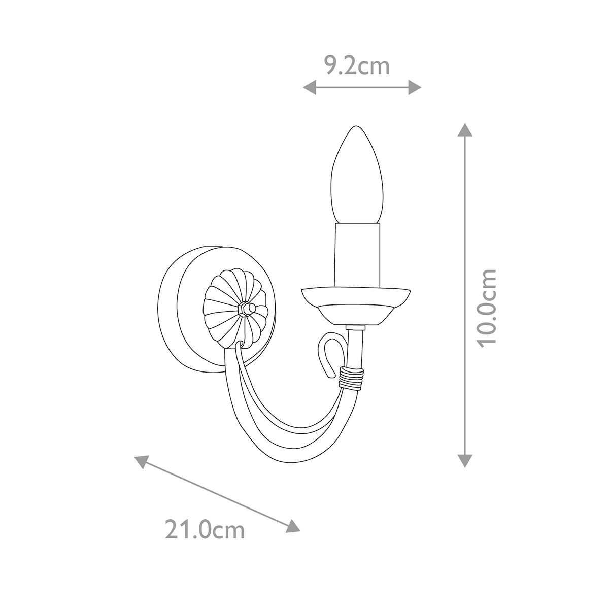 Elegant Chartwell Black Wall Light Fixture