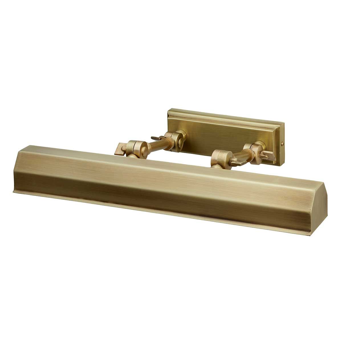 Chawton Medium Aged Brass Picture Light, 40cm Adjustable Art Lighting
