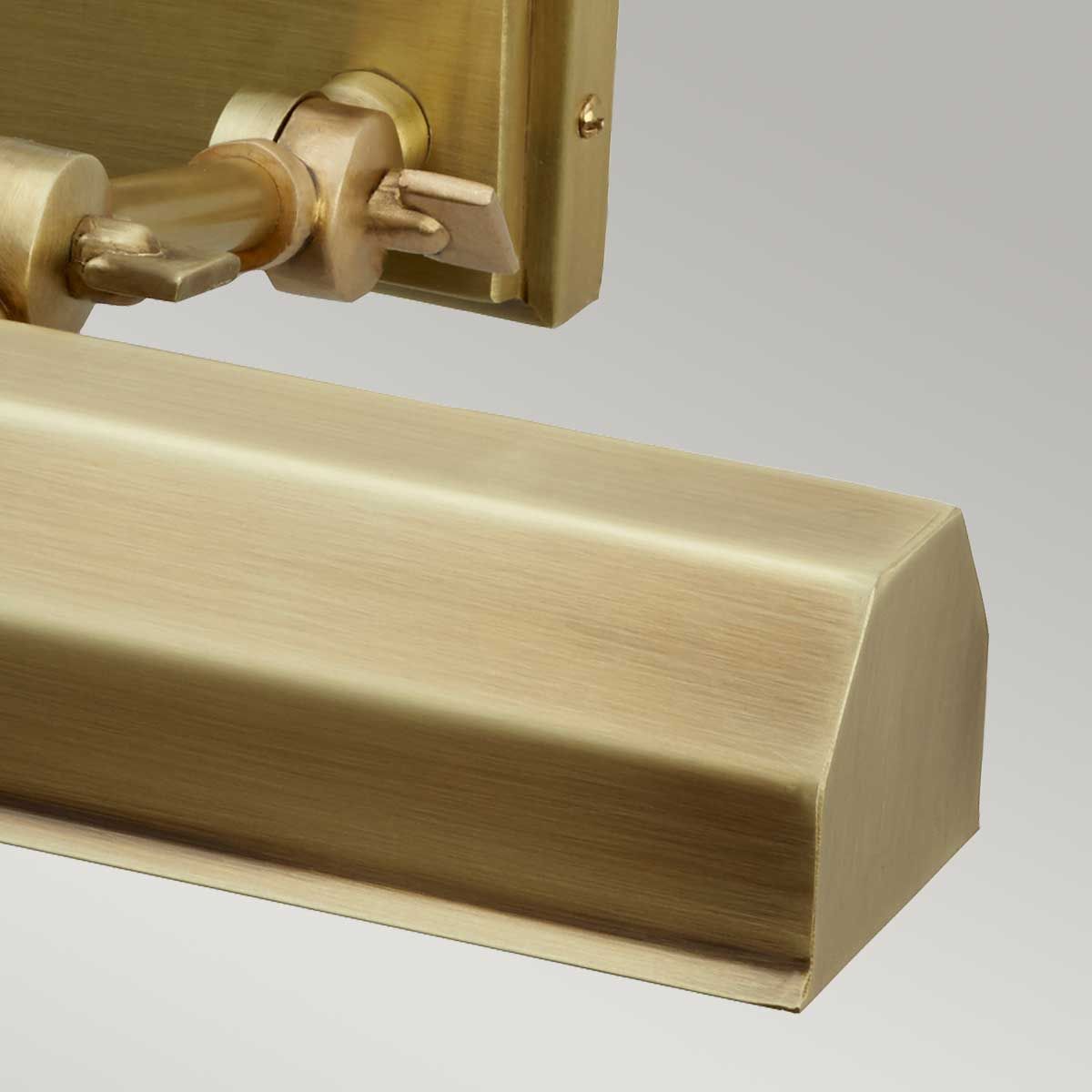 Chawton Medium Aged Brass Picture Light, 40cm Adjustable Art Lighting