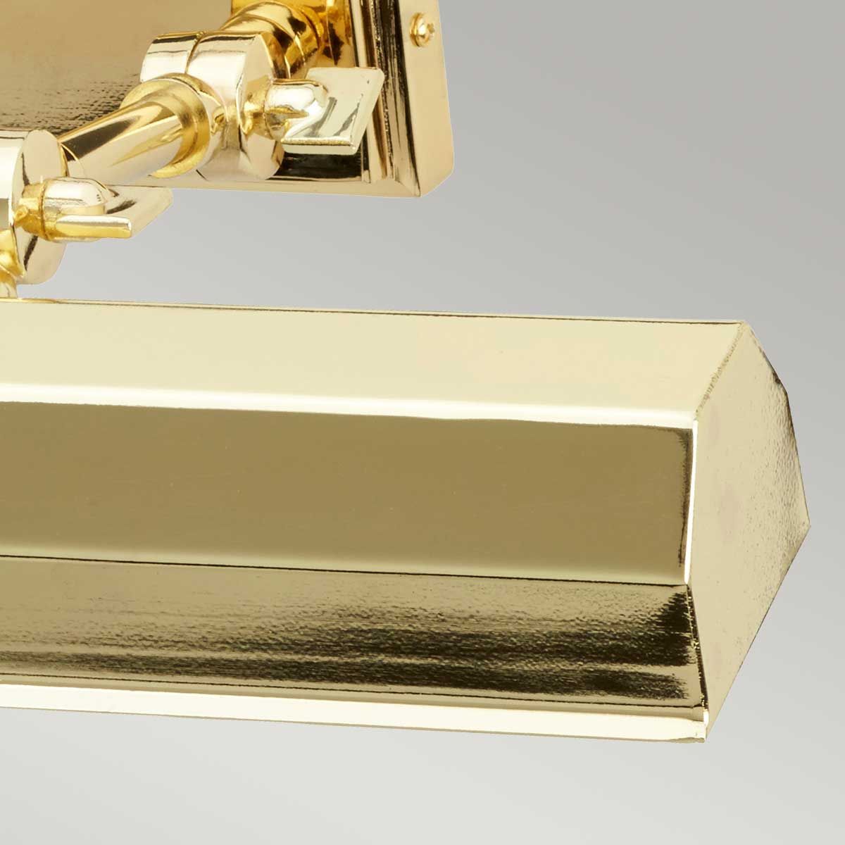 Elegant Chawton Dual-Light Picture Illumination in Polished Brass, 40cm
