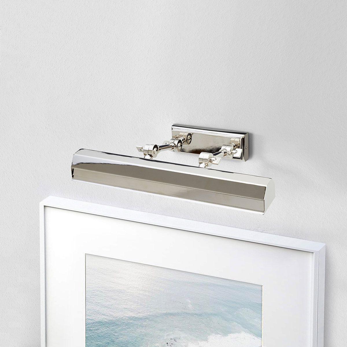 Chawton 2-Light Polished Nickel Picture Light - Medium, 40cm