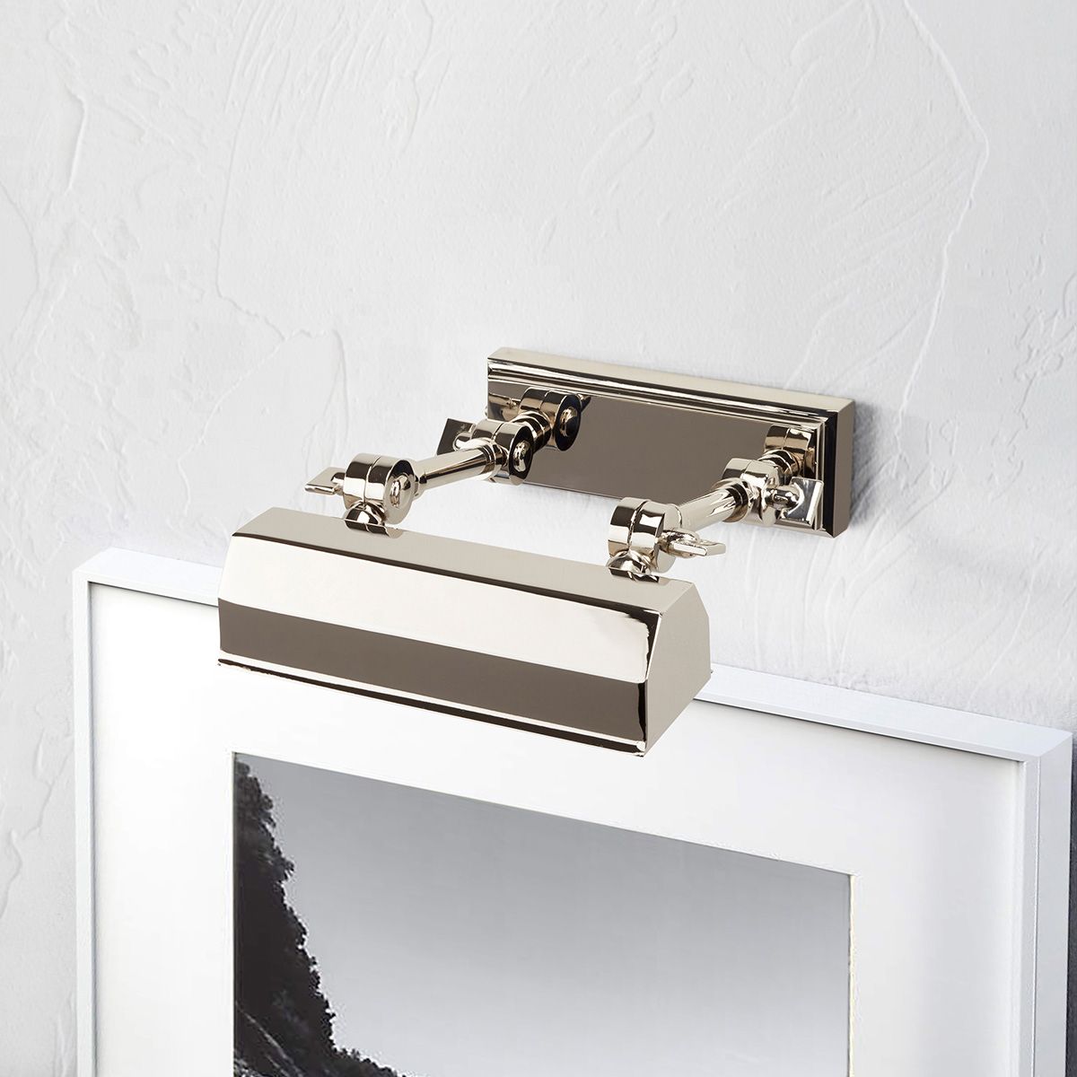 Chawton Compact Picture Light in Polished Nickel, 18cm