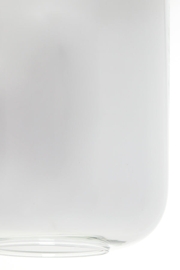 Hanging Lamp - Black Frame with Smoked Glass, 5 Lights, 110x22x32 cm