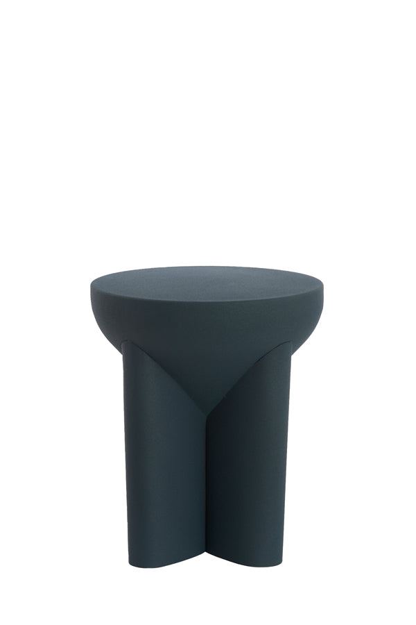 Dark Blue Mikado Round Side Table - 36x42 cm