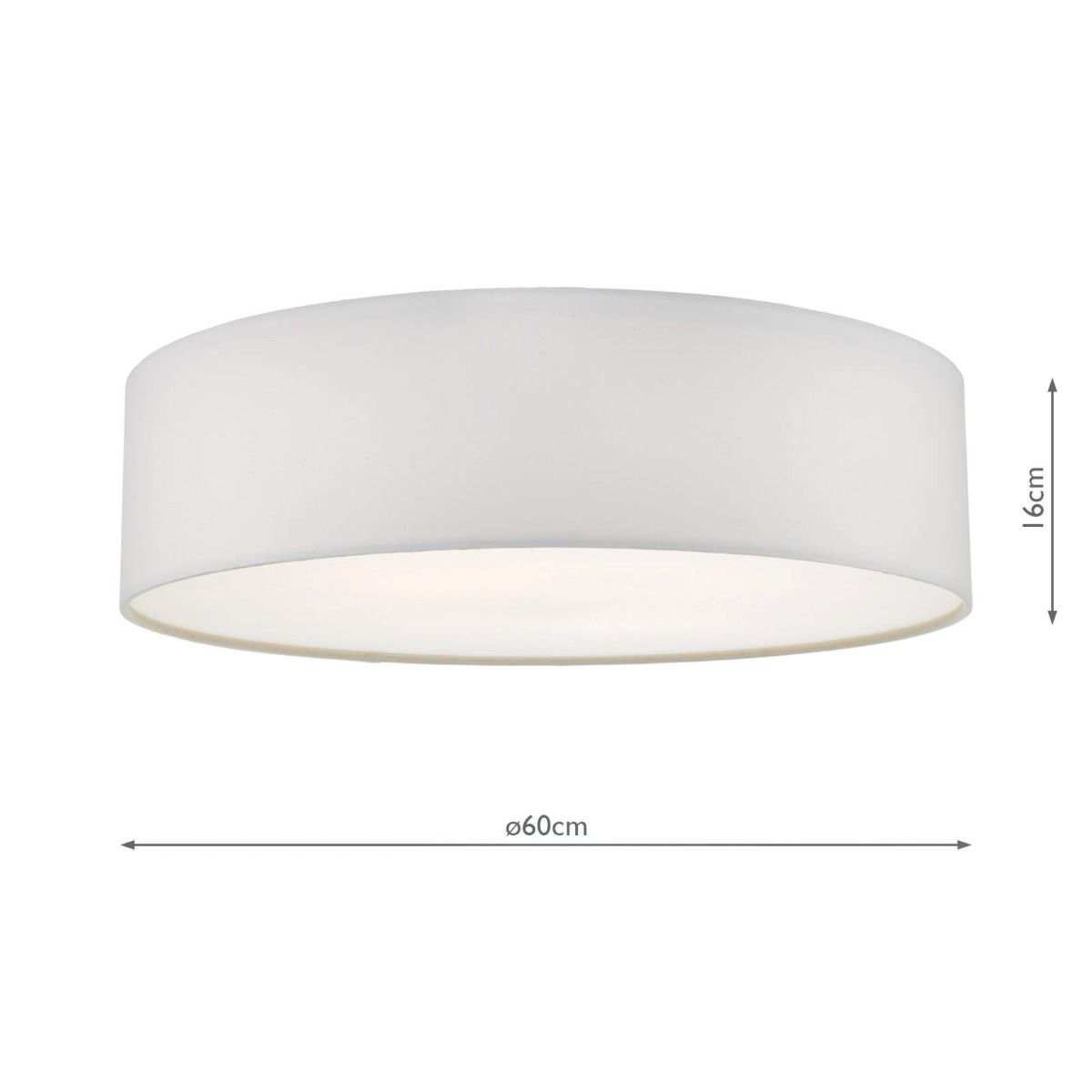 Cierro 4 Light Flush Ivory 60cm