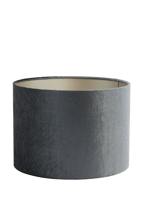 Elegant Grey Cylinder Lampshade 30x30x21 cm