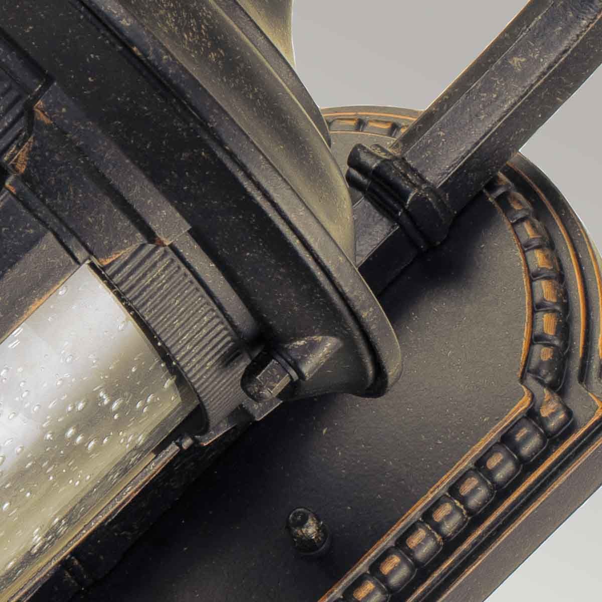 Cleveland 1 Light Outdoor Wall Lantern in Weathered Bronze Finish