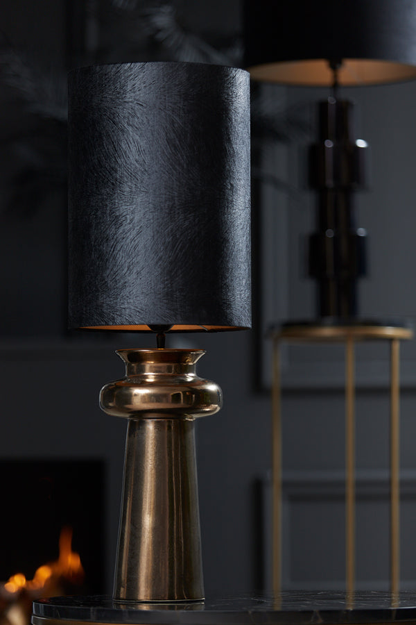 Lubis Black Shade Cylinder - Dimensions 30x30x42 cm