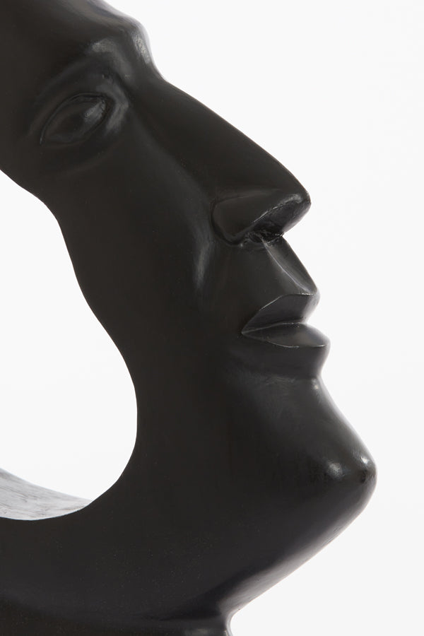 Elegant Black Wooden Ornament 25x9x41 cm - Masimo Matte Finish