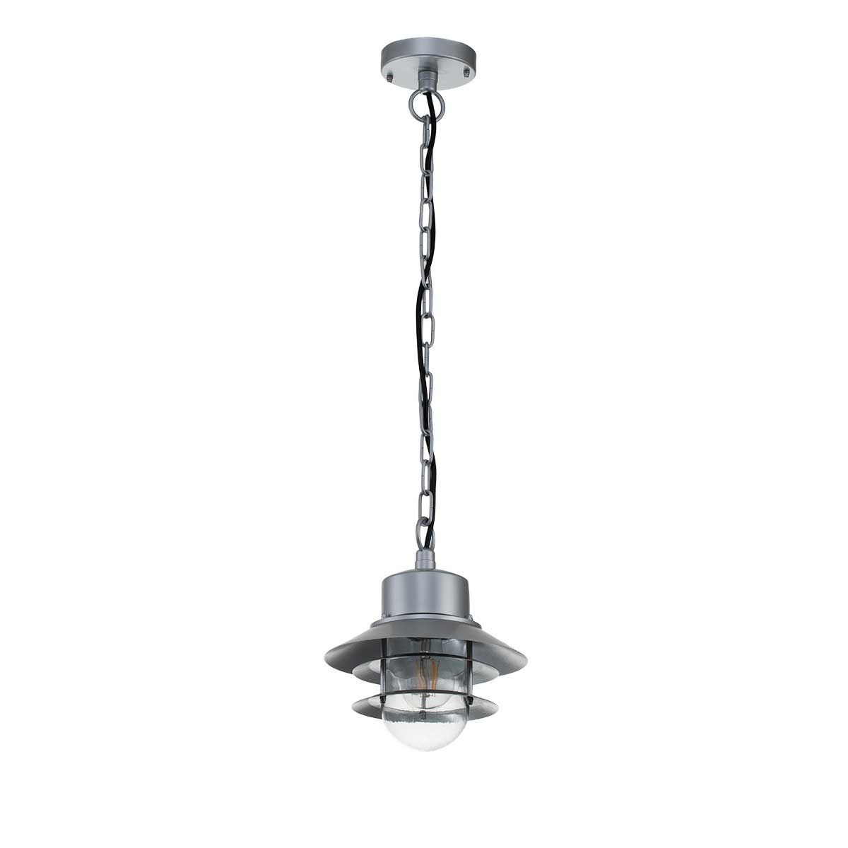 Copenhagen Outdoor Pendant Lantern - Coastal Silver Finish