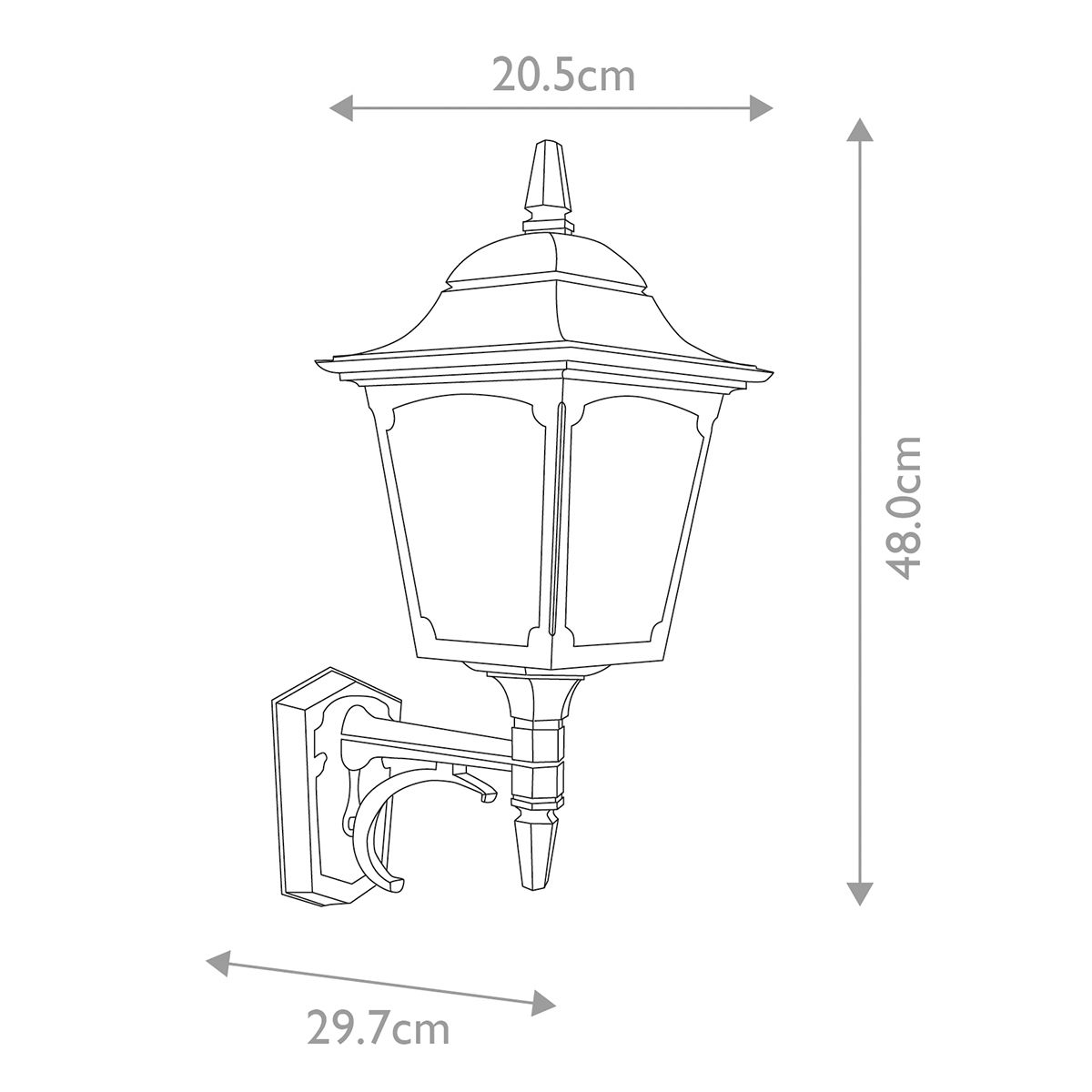 Black Chapel Wall Lantern - Timeless Outdoor Lighting Fixture