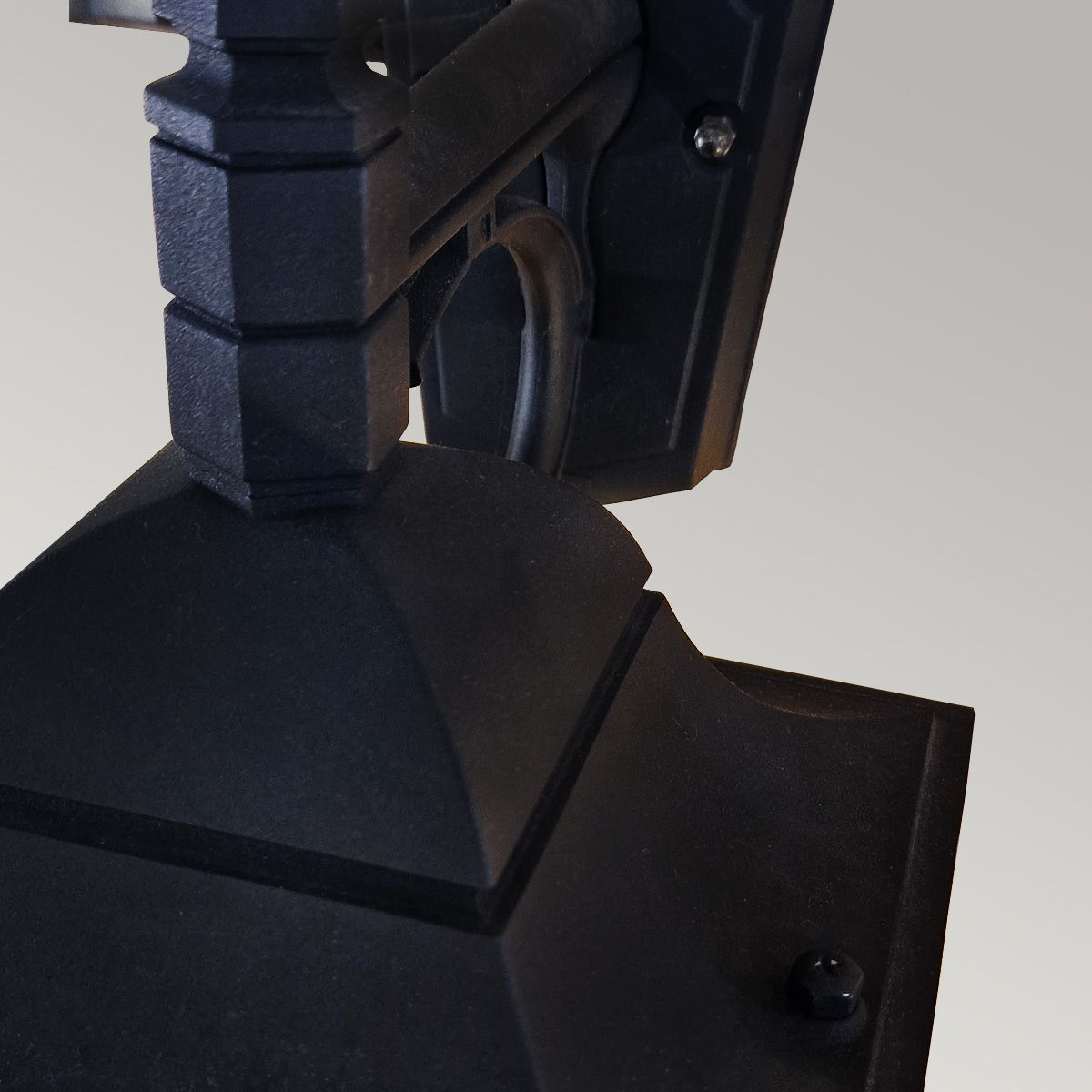 Elegant Black Chapel Down Outdoor Wall Lantern