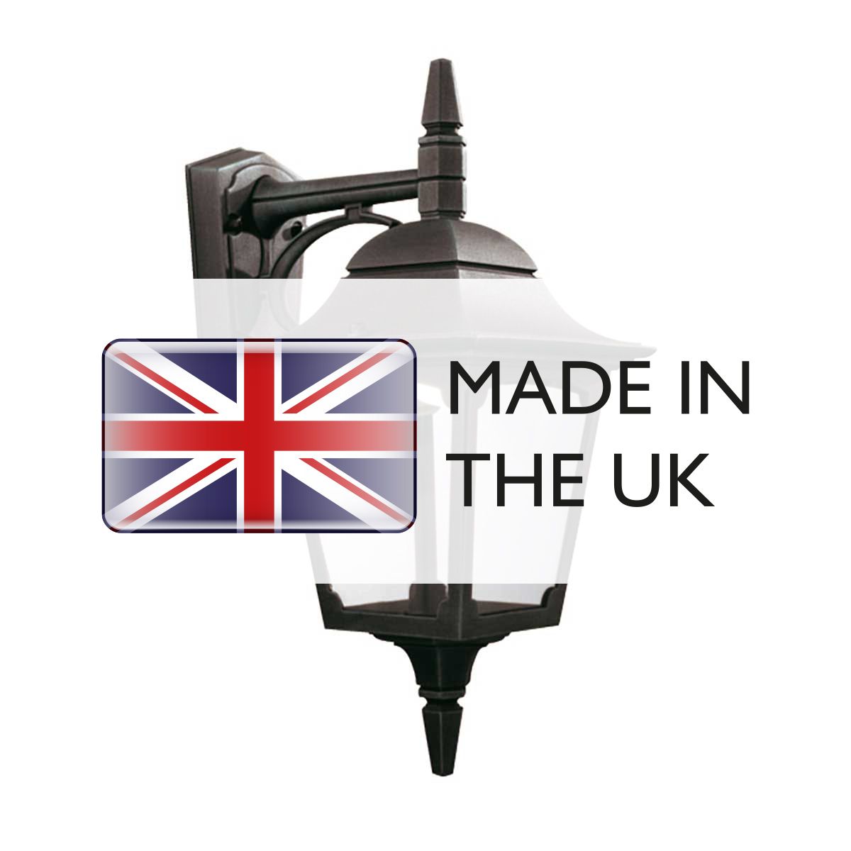 Elegant Black Chapel Down Outdoor Wall Lantern