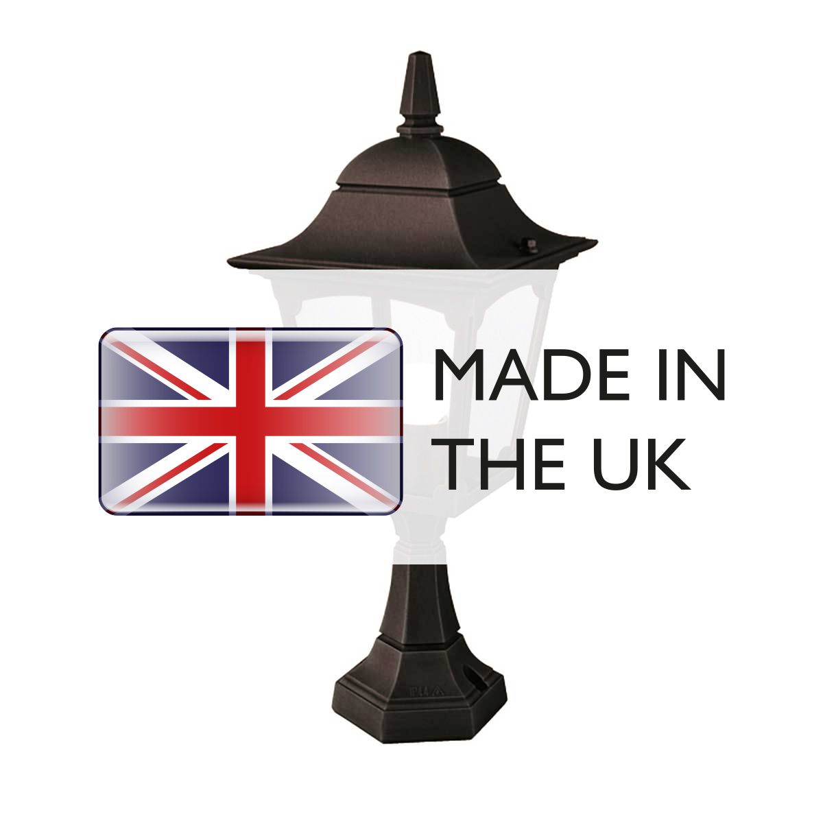 Black Die-Cast Aluminium Lantern Pedestal