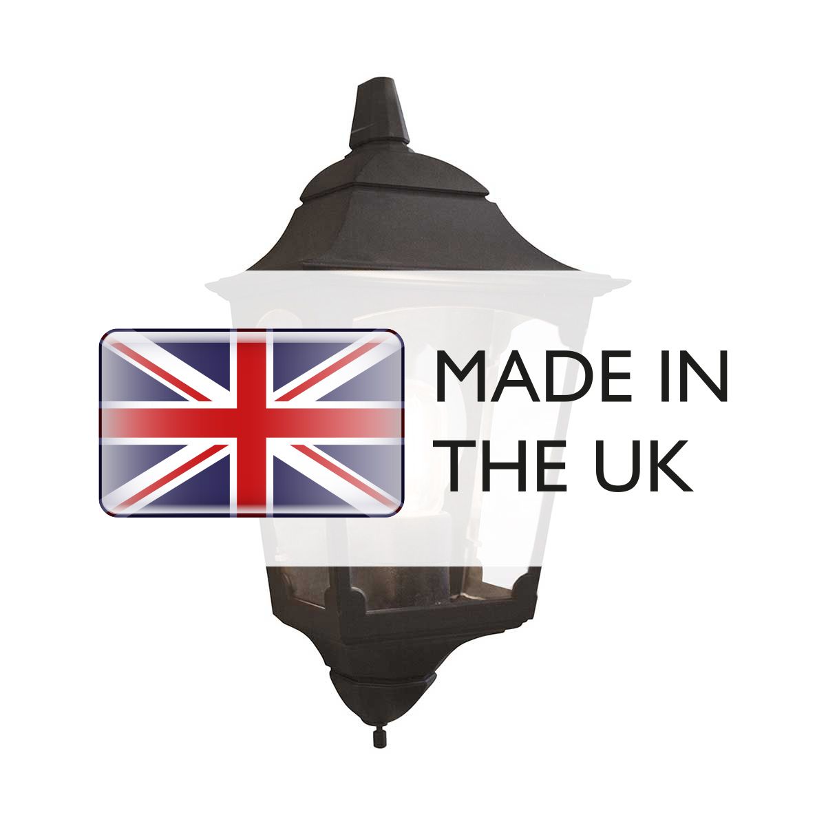 Elegant Black Chapel Half Lantern