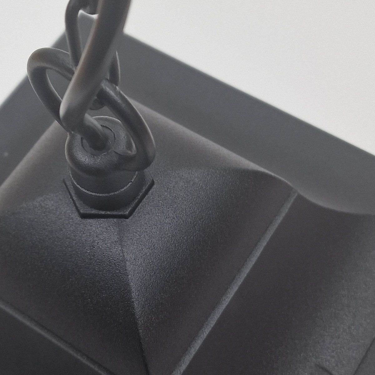 Chapel 1 Light Chain Lantern Black