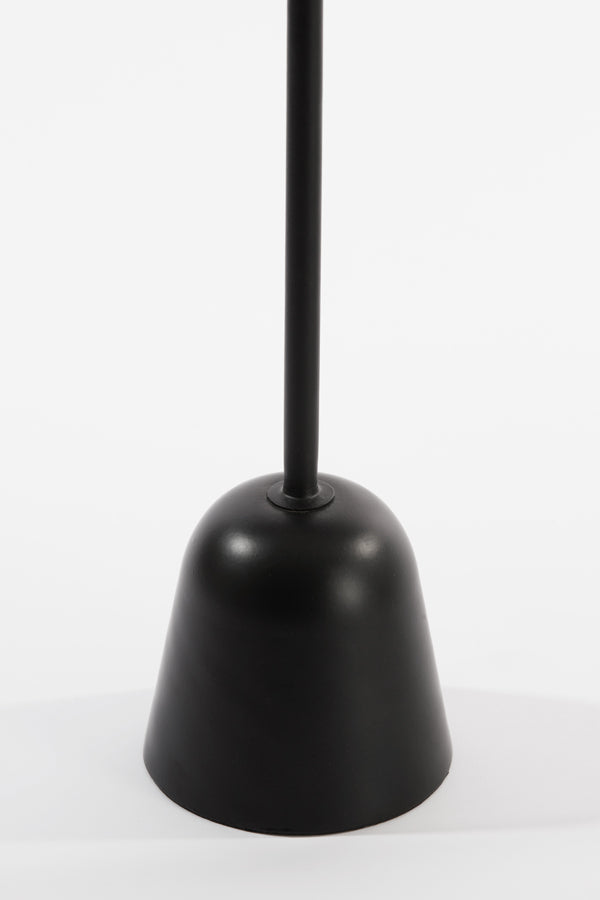 Sleek Black Tealight Holder with Circular Base Ø12x120 cm - Ofelia Collection
