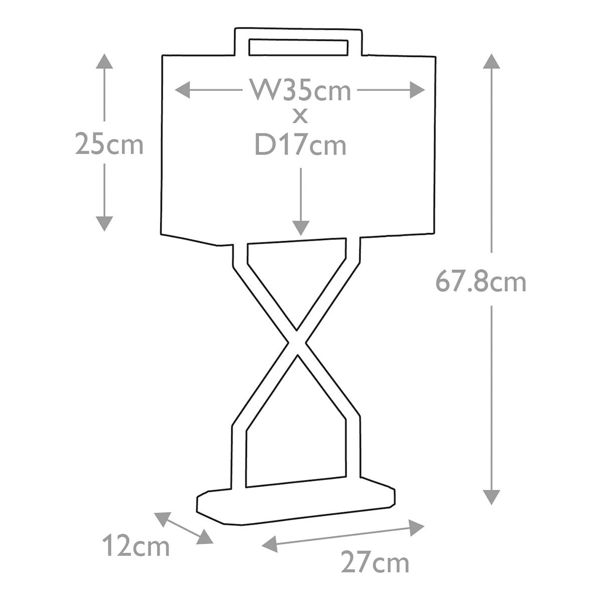 Cross Table Lamp - Ivory shade Polished Gold