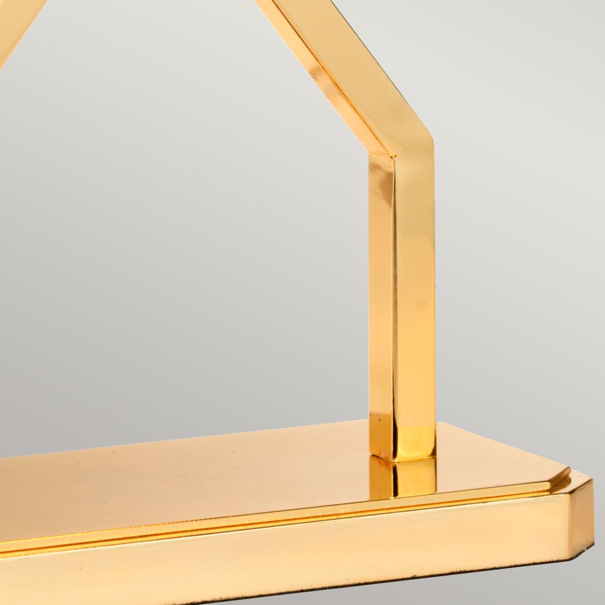 Elegant Polished Gold Cross Table Lamp with Navy Blue Shade