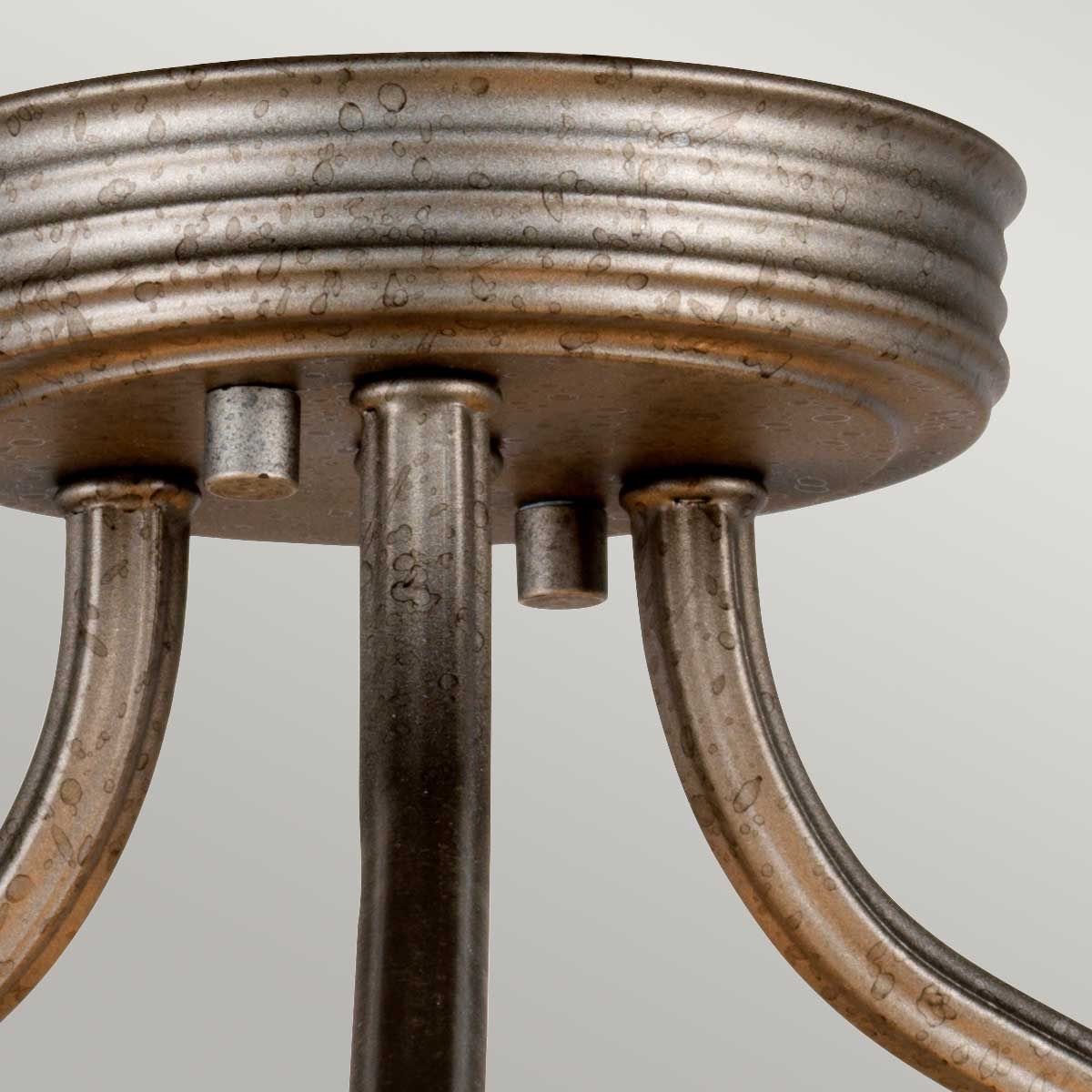 Iron Gate 3-Light Crown Pendant/Semi-Flush