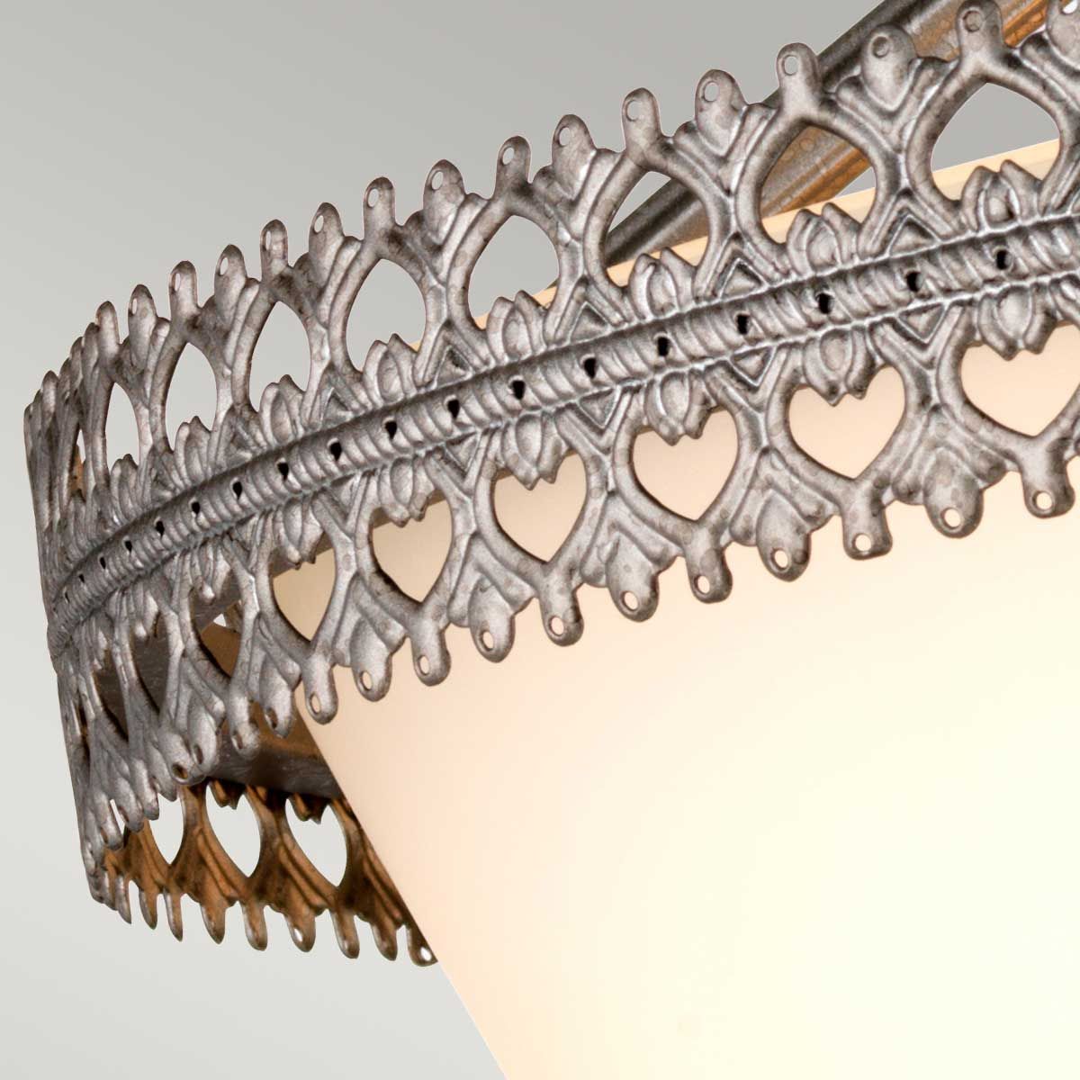 Iron Gate 3-Light Crown Pendant/Semi-Flush