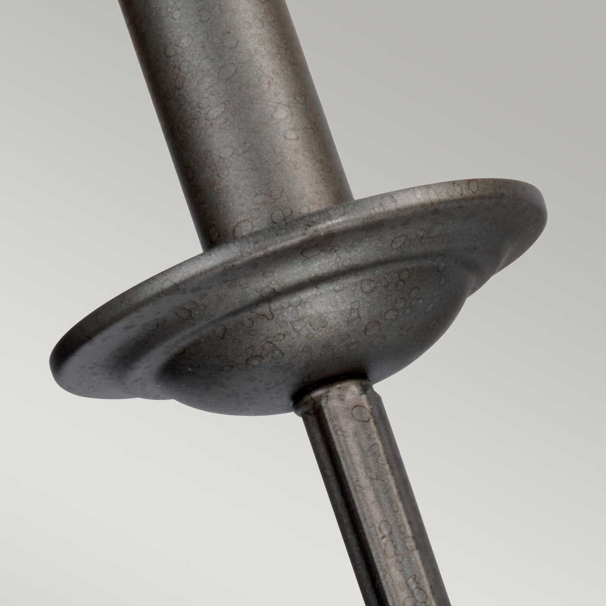Iron Gate Elegance: Crown Dual Light Wall Fixture