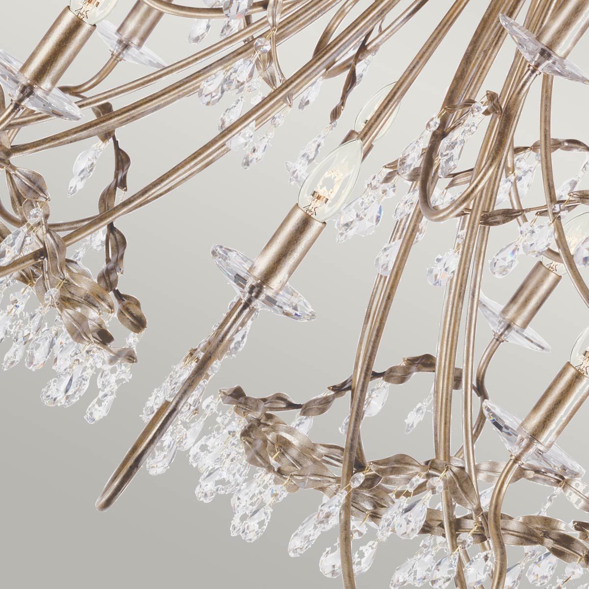 Christina 18 Light Luxury Chandelier in Silver and Gold