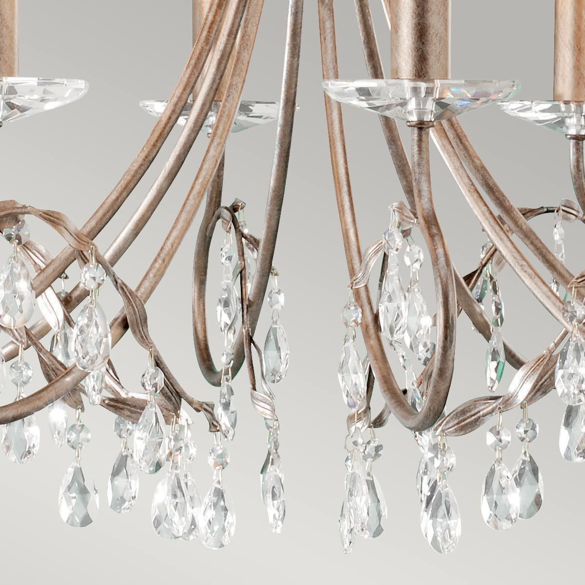Christina Luxury Crystal Chandelier with Silver and Gold Finish